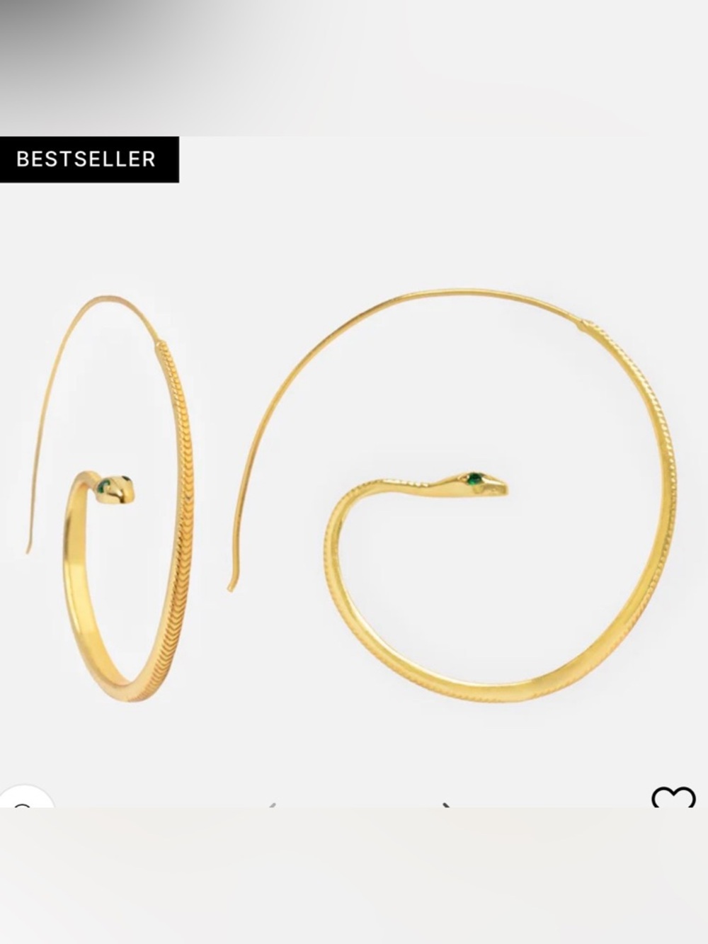 Snake Hoop Earrings